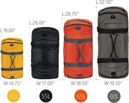 Miniatura 9 de Ubon Bolsa de lona grande para fines de semana con compartimentos para zapatos, mochila deportiva de 4 vías para gimnasio con correas acolchadas