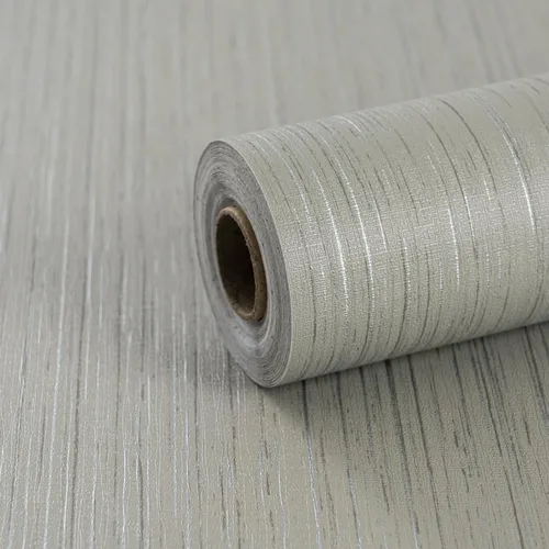 Papel tapiz texturizado de tela de pasto gris para baño y dormitorio, papel adhesivo extraíble impermeable para gabinetes y muebles, 17.3 x 118