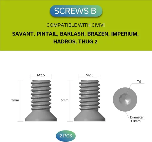 Miniatura 3 de CIVIVI Tornillos de bolsillo de acero inoxidable CA-12B (Negro)
