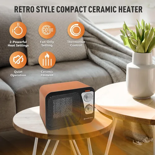 Miniatura 2 de Calentadores de espacio Comfort Zone para uso en interiores, calentador portátil, calentamiento rápido, calentador eléctrico, termostato, diseño