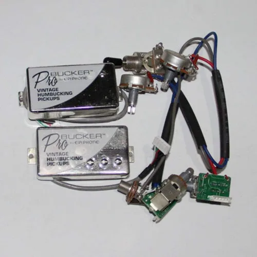 Miniatura 6 de 1 juego de pastillas ProBucker Alnico Bridge&Neck con arnés de cableado profesional ollas e interruptores de 3 vías para guitarra eléctrica cromo