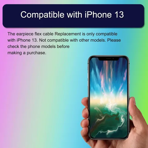 Miniatura 3 de Auricular Flex Cable Reemplazo para iPhone 13 Reparación de Conector de Altavoz de Oído para iPhone13 Sensor de Luz Ambiental de Proximidad Fix