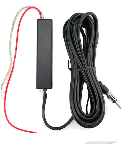 Enrock EORA102 Universal 12V Coche Camión Motocicleta Amplificado Radio Estéreo Am FM Ocultar Antena Recepción Recepción Amplificador Kit de
