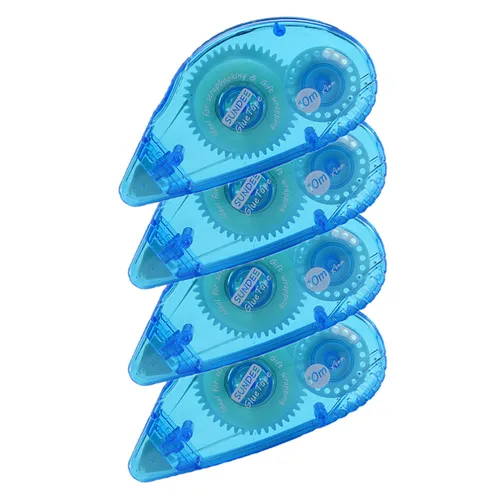 Miniatura 9 de Glue Runner - Rodillo de cinta adhesiva permanente de doble cara, 0.3 x 360 pulgadas, aplicador de rodillo adhesivo permanente, paquete de 12, rojo