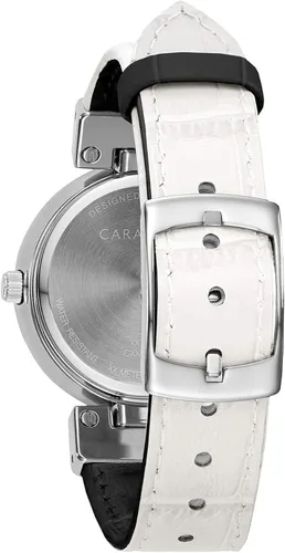 Miniatura 4 de Caravelle Dress Reloj de cuarzo para mujer acero inoxidable con correa de cuero de dos tonos bicolor modelo 43L208