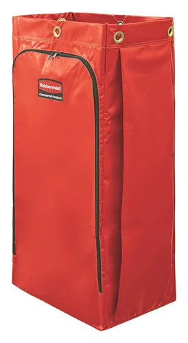 Rubbermaid Commercial Products Bolsa para Carrito de Limpieza/Utilidad de Alta Capacidad, 34 Galones, Roja, Compatible con Carritos de Limpieza Rojo