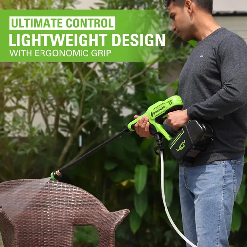 Miniatura 8 de Greenworks Limpiador de Alta Presión de 40V (600 PSI 0.8 GPM), Batería de 2Ah USB y Cargador Incluidos