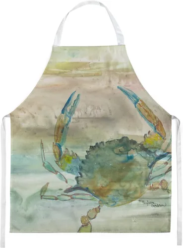 Caroline's Treasures SC2013APRON - Delantal de cangrejo azul para cocinar, hornear, manualidades, jardinería para adultos, mujeres y hombres,