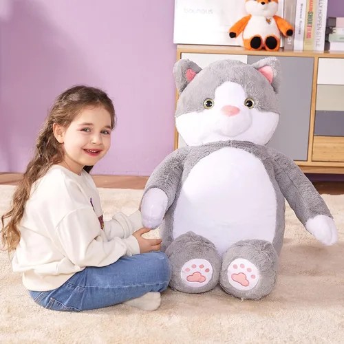 Miniatura 4 de IKASA Juguete de Peluche de Gato Gigante, Gatito Grande Lindo de 30", Juguetes Suaves Jumbo Enormes, Peluche Esponjoso Gordito de Gran