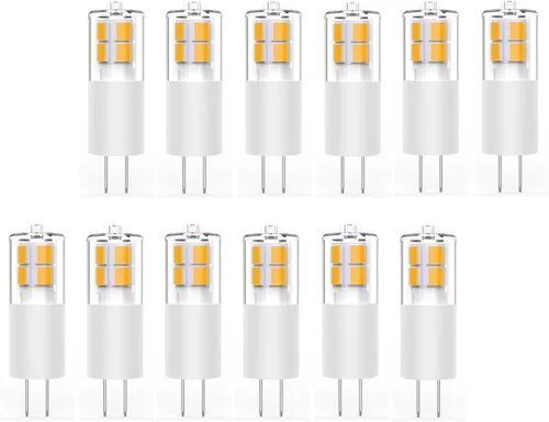 Miniatura 8 de BAOMING Bombilla LED G4 de 12 V, 3.5 W, base JC bi-pines, equivalente a halógeno T3 de 20 W-35 W, 2700 K, blanco cálido suave, sin parpadeo, lámpara