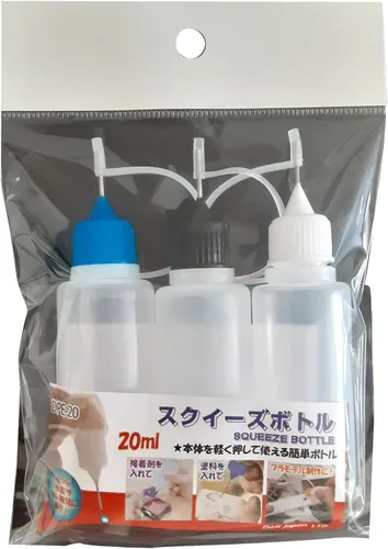 Defi Japon DPE-20 Squeeze Bottle, 3P, 0.7 fl oz (20 ml), Can Be Used Lightly Press The Body, For Adding Adhesives, Lubricants, Etc