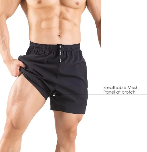 Miniatura 4 de Gaglg Pantalones cortos para correr de 5 pulgadas para hombre paquete de 2 pantalones cortos de entrenamiento atlético de secado rápido