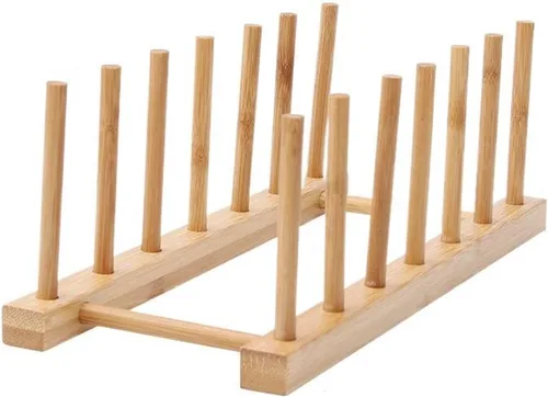 Miniatura 3 de KazUp Simple Madera Cocina Bowl Rack Placa Plato Olla Tapa Rack Hogar Almacenamiento Rack