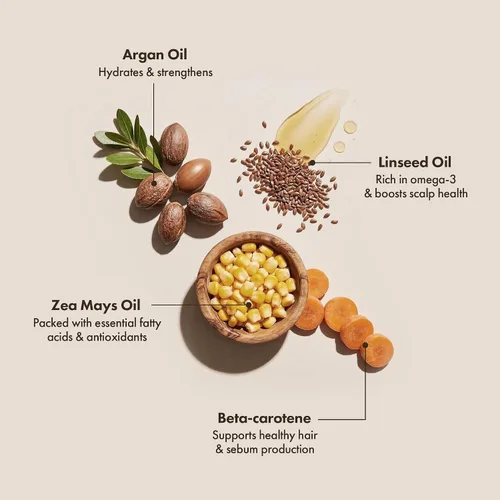Miniatura 3 de Enjoy Aceite de tratamiento para el cabello y la piel, mezcla de aceite de argán y linaza de absorción rápida, hidratación ligera y tiempo de secado