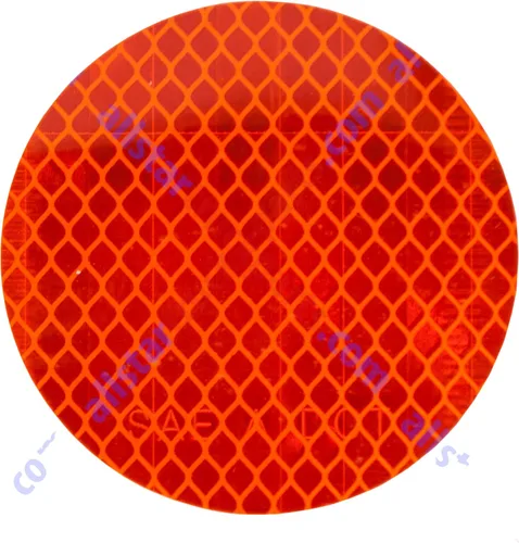 Miniatura 6 de All Star Truck Parts 3" Pulgadas Redondas DOT-SAE Ámbar/Rojo Reflector Prismático Adhesivo de Alta Visibilidad y Alta Reflectividad Impermeable