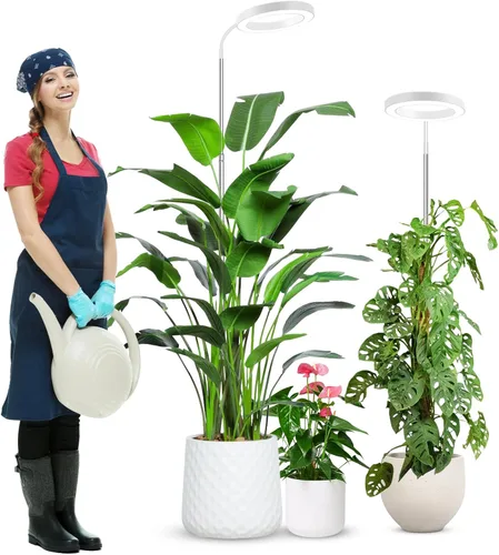 wolezek Luces de cultivo para plantas de interior de espectro completo, 80 LEDs luz de cultivo de 3 colores, luces de plantas de 65 pulgadas para