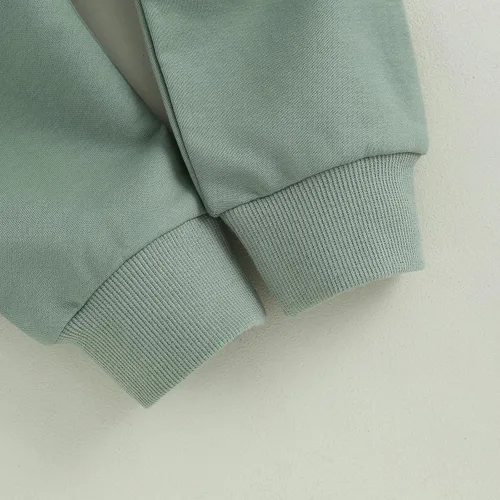 Miniatura 11 de Conjunto de 2 piezas de ropa de otoño para bebé y niña, sudadera de manga larga con cuello redondo y pantalones deportivos, conjunto de traje