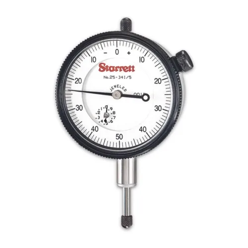 Miniatura 17 de Starrett Indicador de Cuadrante Serie 25 con Rodamientos de Rubí y Oreja en el Centro Posterior - Carátula Blanca, Rango de 0-.025", Cuadrante