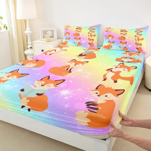 Miniatura 46 de Erosebridal Sábana bajera ajustable con estampado de fútbol, tamaño individual, para niños y niñas, juego de ropa de cama de juegos de pelota, funda