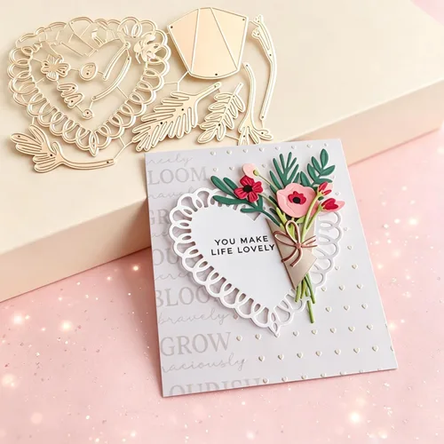 Miniatura 16 de Lapoo Troquel de Corte de Metal para Scrapbooking, Marco de Fondos 3D Nuevos Troqueles de Corte DIY para Hacer Álbumes Tarjetas Decoración Hoja