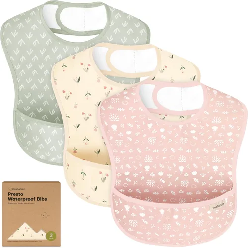 Miniatura 19 de KeaBabies Paquete de 3 baberos impermeables para comer, baberos ligeros para alimentación de niños pequeños con gran atrapador de alimentos, a