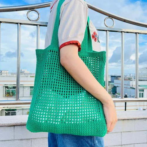 Miniatura 5 de Bolso Hobo de ganchillo para mujer, estilo casa de campo de hadas Y2K, bolsa de playa bonita