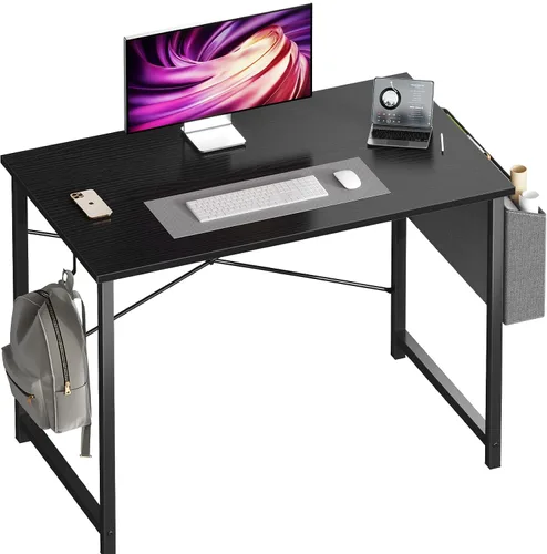 Miniatura 24 de OLIXIS Escritorio de computadora de 44 pulgadas, escritorios de oficina en casa para espacios pequeños, mesa de estudio, escritura, trabajo