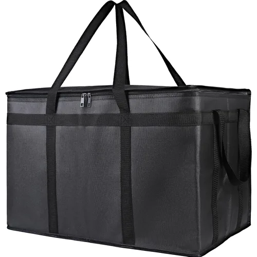 Miniatura 27 de Bodaon Paquete de 3 bolsas aisladas para entrega de alimentos para comidas calientes y frías, bolsas enfriadoras XXL, bolsa aislante para catering
