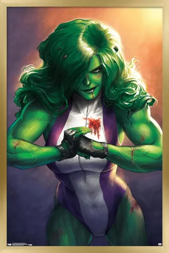 Miniatura 18 de Trends International Marvel Comics - She-Hulk - Totally Awesome Hulk - Póster de pared con portada #4, 14.725 x 22.375 pulgadas, versión enmarcada