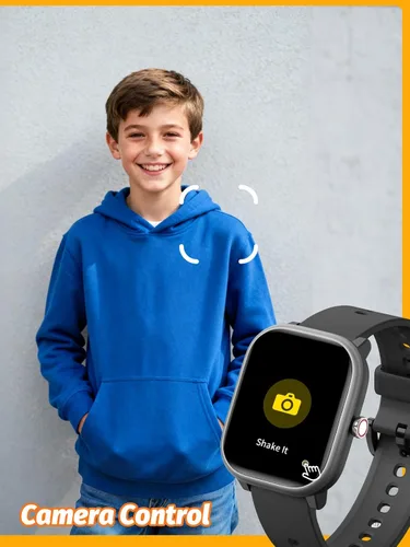 Miniatura 7 de Reloj inteligente para niños y niñas, rastreador de actividad física con monitor de sueño de frecuencia cardíaca, pantalla táctil de 1.83 pulgadas