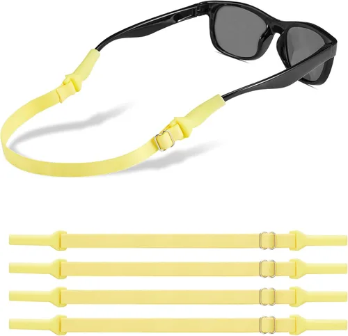 Miniatura 14 de lvvfit Correas de lentes para niños (6.5 a 10 pulgadas), correa ajustable para lentes de sol deportivas, correas de soporte para anteojos para niños
