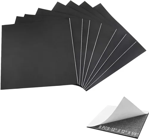 Miniatura 11 de Storystore 5 hojas acolchadas de espuma de 12 x 8 x 1/8 pulgadas, autoadhesivas, de espuma de celda cerrada, de neopreno, aislantes, almohadillas