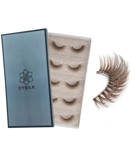 Miniatura 17 de DYSILK Pestañas postizas Wispy - Pestañas postizas de visón 5 pares 6D Extensión de pestañas postizas falsas de visón, Pestañas postizas naturales 5