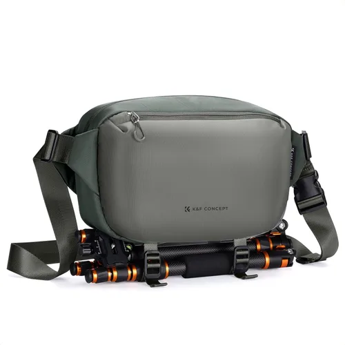 Miniatura 16 de K&F Concept Bolsa Bandolera 2 en 1 para Uso Diario, Bolsa de Hombro y Mochila Cruzada Multifuncional para Fotografía con Cámara DSLR, Bolsa Portátil