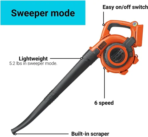 Miniatura 2 de Barredora/Aspiradora de iones de litio de 40V Black and Decker, Sin, Negro