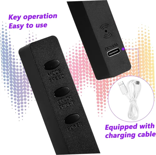 Miniatura 9 de DOITOOL 2 unids lámpara de sonido reactiva luces ambientales barras Led s RGB barras TV ambiente ing tiras tiras RGB s acrílico control de voz