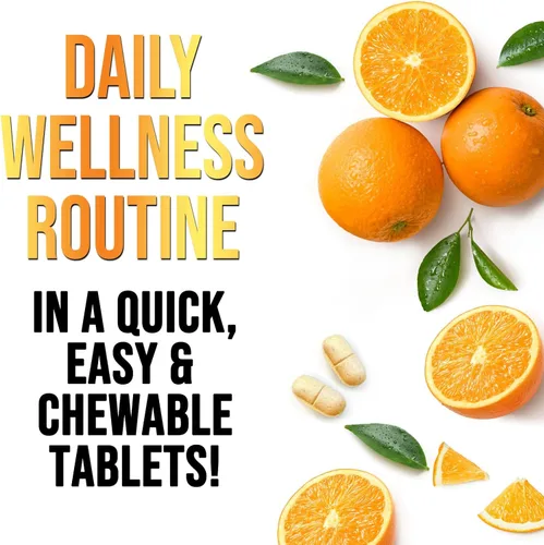 Miniatura 7 de Vitamina C 1000 mg por porción – Apoyo inmunológico diario extra fuerte con suplemento masticable de escaramujos – Sabor sabroso sin azúcar
