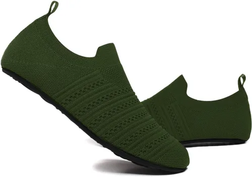 Miniatura 2 de QZKDM - Pantuflas ligeras antideslizantes para casa, para ponerse sin ayuda, para caminar descalzo, para ejercicio en casa y yoga, para hombres