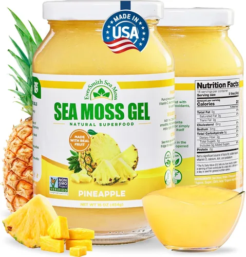Miniatura 17 de Gel orgánico de musgo de mar (8 sabores) – 16 onzas – fruta real – musgo de mar silvestre