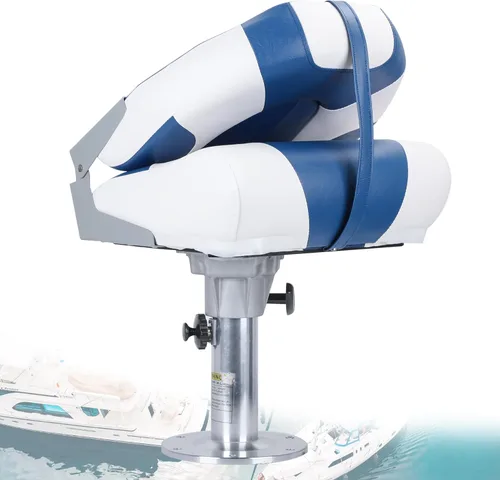 Miniatura 4 de Asiento plegable para barco Deluxe con respaldo alto marino, tornillos de acero inoxidable incluidos
