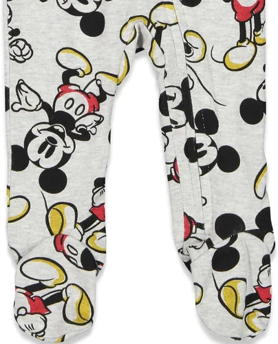 Miniatura 4 de Disney Mickey Mouse - Paquete de 2 overoles con cremallera para dormir y jugar para bebés