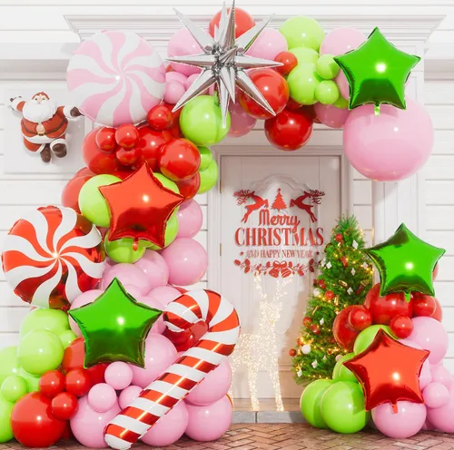 Miniatura 18 de Kit de arco de globos para Halloween – 129 piezas, globos rosados, negros, plateados y blancos con globos de aluminio de fantasmas y estrellas
