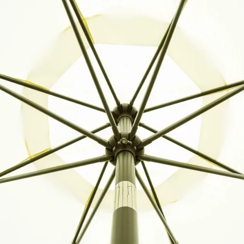 Miniatura 7 de Sunnyglade Sombrilla de patio de 9 pies para exteriores con 8 varillas resistentes (beige)
