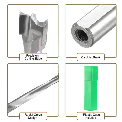 Miniatura 4 de uxcell Brocas Brad Point para madera 0.157 in x 2.677 in de carburo de torneado derecho para carpintería herramienta de perforación de carpintería
