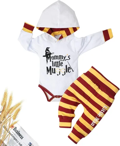 Miniatura 5 de Fommy Ropa para bebé recién nacido, sudadera con capucha de manga larga y pantalones largos, conjunto de 2 piezas para otoño e invierno