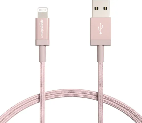 Miniatura 12 de Amazon Basics - Cable cargador USB trenzado de nailon - Cargador para iPhone con certificación MFi Gris-oscuro