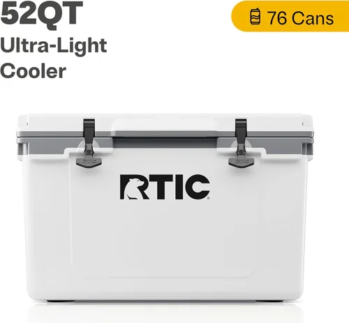 Miniatura 3 de RTIC Refrigerador duro ultraligero de 52 cuartos de galón con aislamiento portátil para playa, bebidas, bebidas, campamento, picnic, pesca, barco