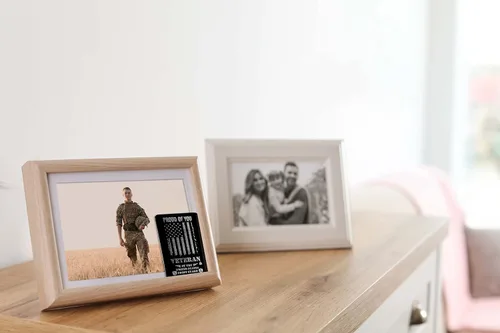 Miniatura 6 de Jolliz Tarjeta grabada con texto en inglés "Thank You For Your Service", regalo para veteranos de la Guardia Costera de Proud Of You, tarjeta