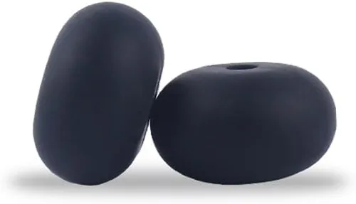 Decoendiy 100 cuentas sueltas de ábaco de silicona de 0.59 pulgadas, cuentas gruesas planas y redondas, cuentas espaciadoras de silicona, cuentas de