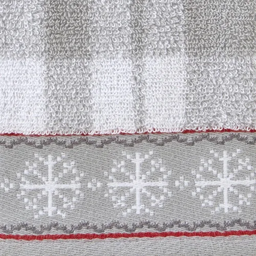 Miniatura 2 de SKL Home Toalla de baño de Navidad/Winter Fair Isle, color rojo